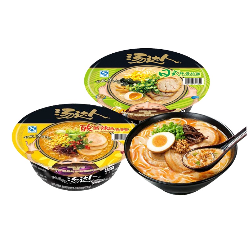 统一汤达人日式豚骨拉面酸酸辣豚骨135g 拉面泡面速食方便面