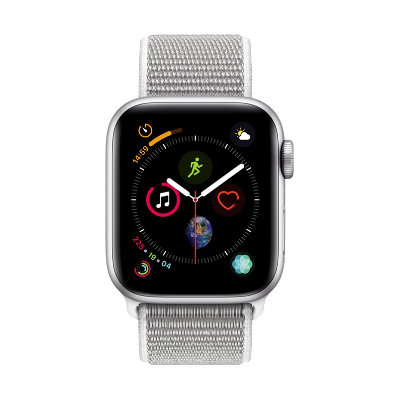 Apple Watch Series4 智能手表 GPS 40毫米 银色铝金属表壳搭配海贝色回环式运动表带