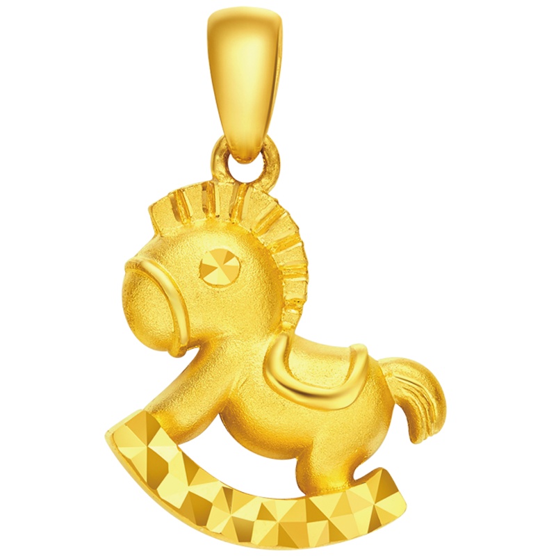 周大福生肖木马足金金饰品吊坠Plus(工费:48计价)F191822
