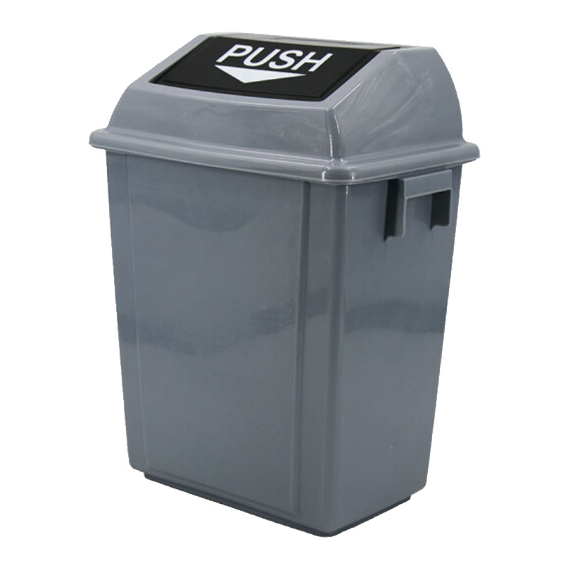 冰禹 BY-625 垃圾桶 塑料 长方形弹盖 厨房 酒店 环保户外 翻盖 20L有盖 可定制上海分类垃圾桶