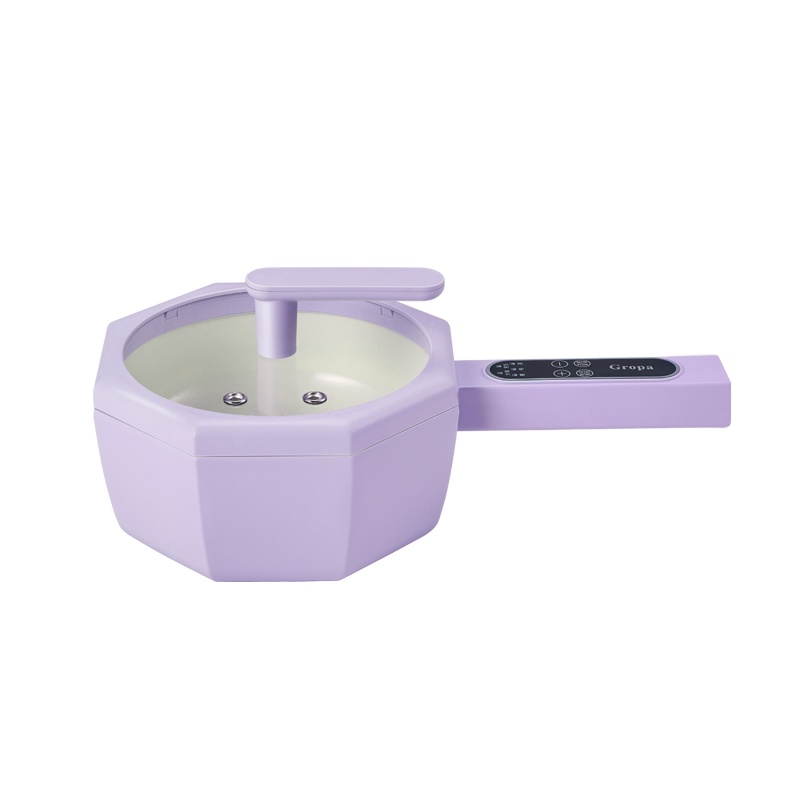 古牌电煮锅家用一体锅电炒锅迷你电锅宿舍煮面多功能电热火锅——A2电煮锅曙光紫[微电脑款]单机