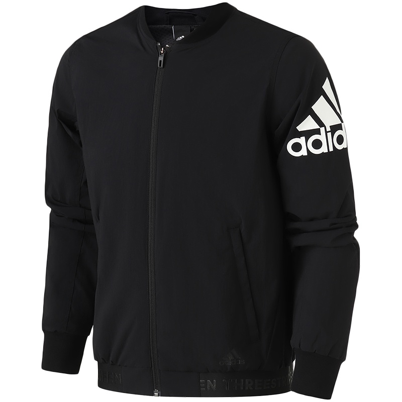 【自营】adidas男服外套夹克飞行领棒球服休闲运动服DW4588