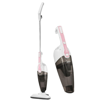 美的(Midea)吸尘器家用小型迷你吸尘除尘手持式大吸力推杆吸尘器VS04K1-FW 粉红色