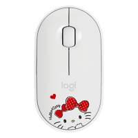 罗技 (Logitech) Pebble 轻薄型光电静音无线蓝牙鼠标台式机笔记本电脑家用时尚办公商务鼠标 芍药白-B2B