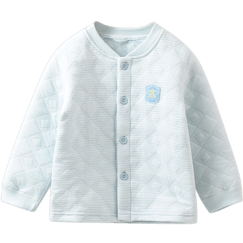 童泰TONGTAI秋冬婴儿加厚立领上衣1-3岁宝宝对开保暖内衣