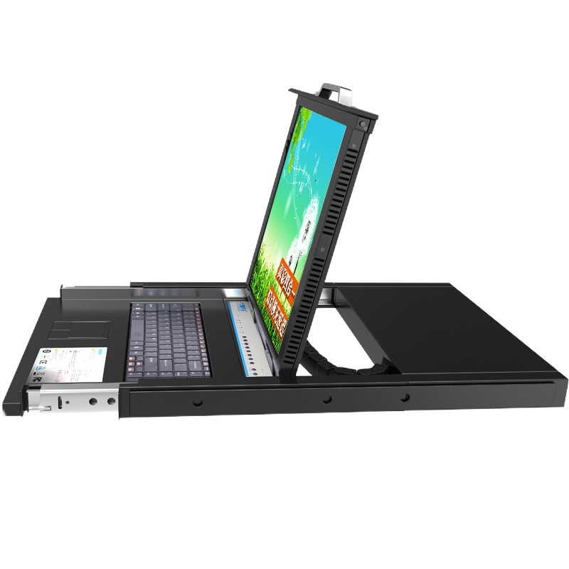 大唐保镖KVM切换器8口VGA自动17英寸LED屏机架式电脑切换器鼠标键盘4合1 8口HL-1708