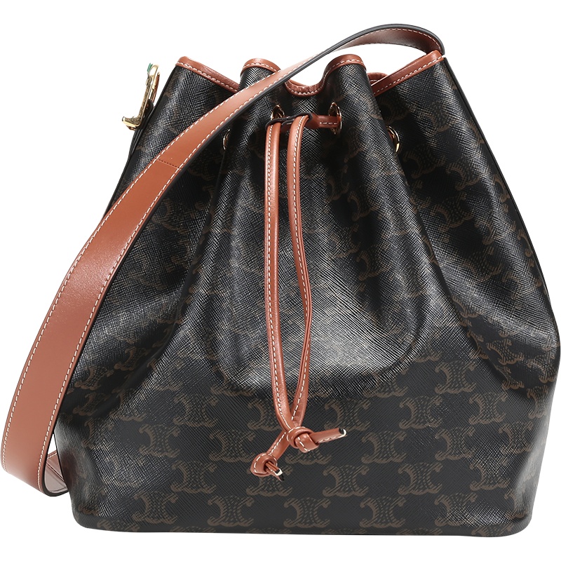 CELINE 赛琳 女士人造革中号抽绳包水桶包单肩包 191392BZJ