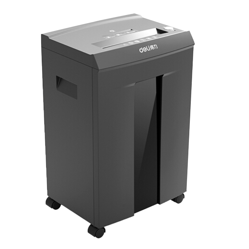 得力9919 7级保密专业销毁碎纸机(单次8张 30L 持续60分钟 可碎卡碎光盘)黑色
