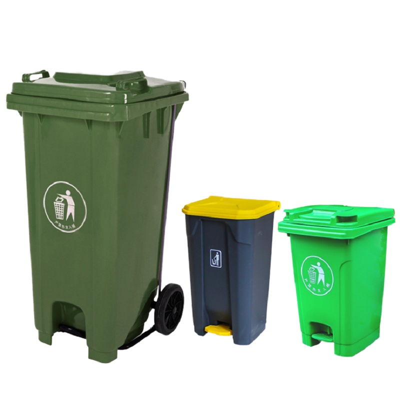 得丰 加厚款80L垃圾桶脚踏 带盖 不带轮 42.5*49*65 单个装