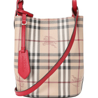 BURBERRY Lorne 经典格纹水桶包 小号 斜挎包