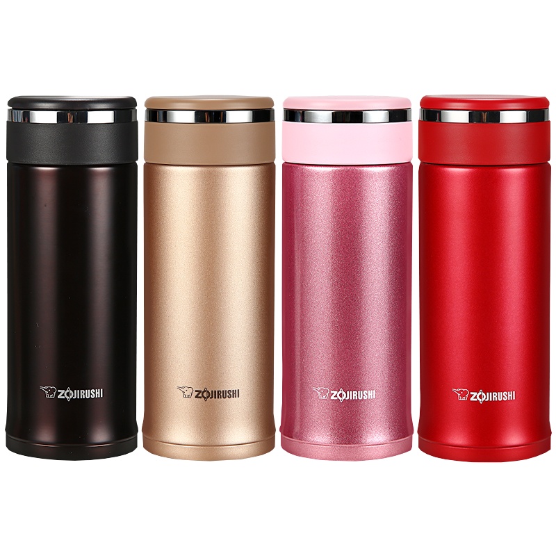 象印(ZO JIRUSHI)保温杯SM-JZ36 360ml进口不锈钢真空保温保冷杯直身防漏办公水杯子 红色
