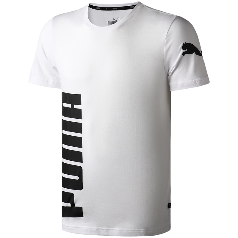 PUMA彪马男装运动服圆领LOGO短袖跑步健身T恤58171002