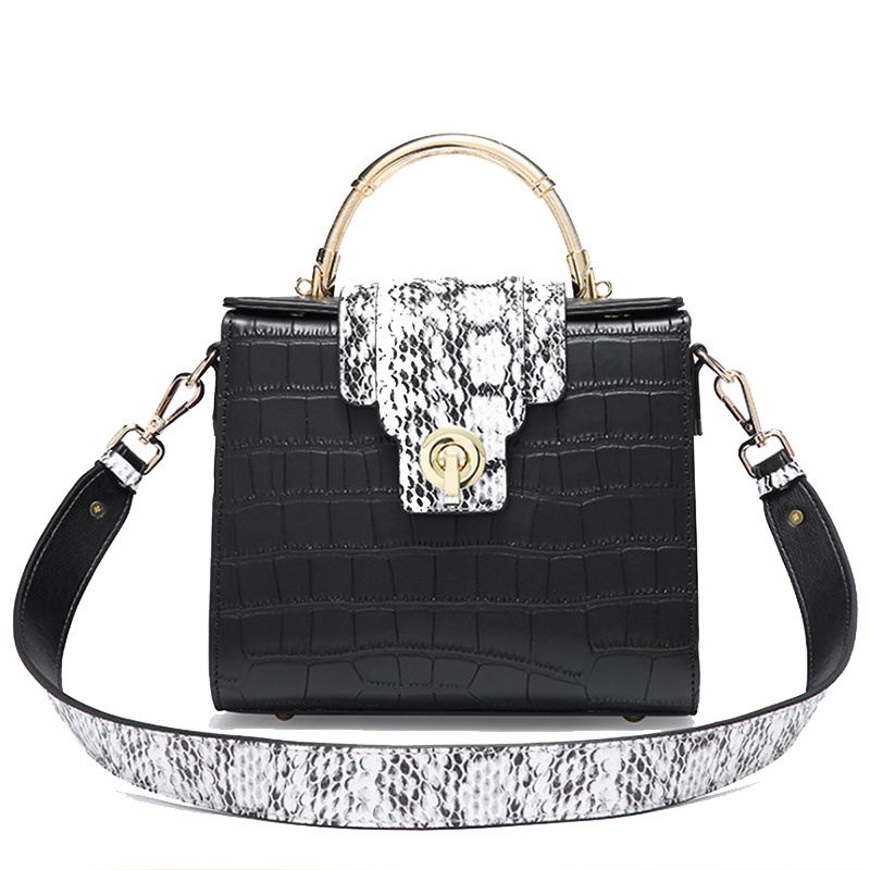 女包凯莉包女鳄鱼纹新款单肩包时尚手提斜挎包牛皮女士包