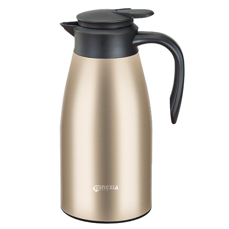 明霞家用大容量304不锈钢保温水壶1800ml