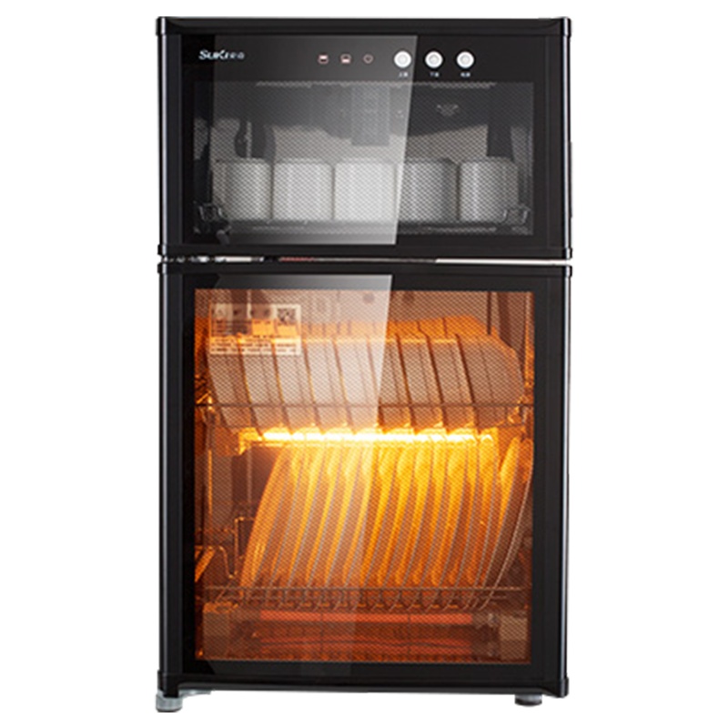 索奇消毒柜W80-1家用小型高温商用消毒碗柜75升不锈钢双门柜式迷你厨房立式