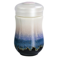 乾唐轩卡通迷你活瓷随行杯 带盖陶瓷随手杯 可爱创意杯礼盒装