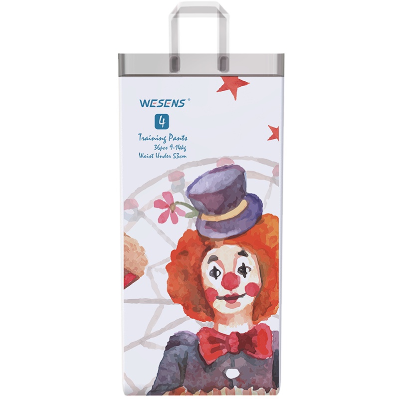 卫神wesens 奇幻马戏城 婴儿训练裤尿不湿宝宝尿裤尿片训练纸尿裤学步裤男女通用透气干爽柔软 L 36片