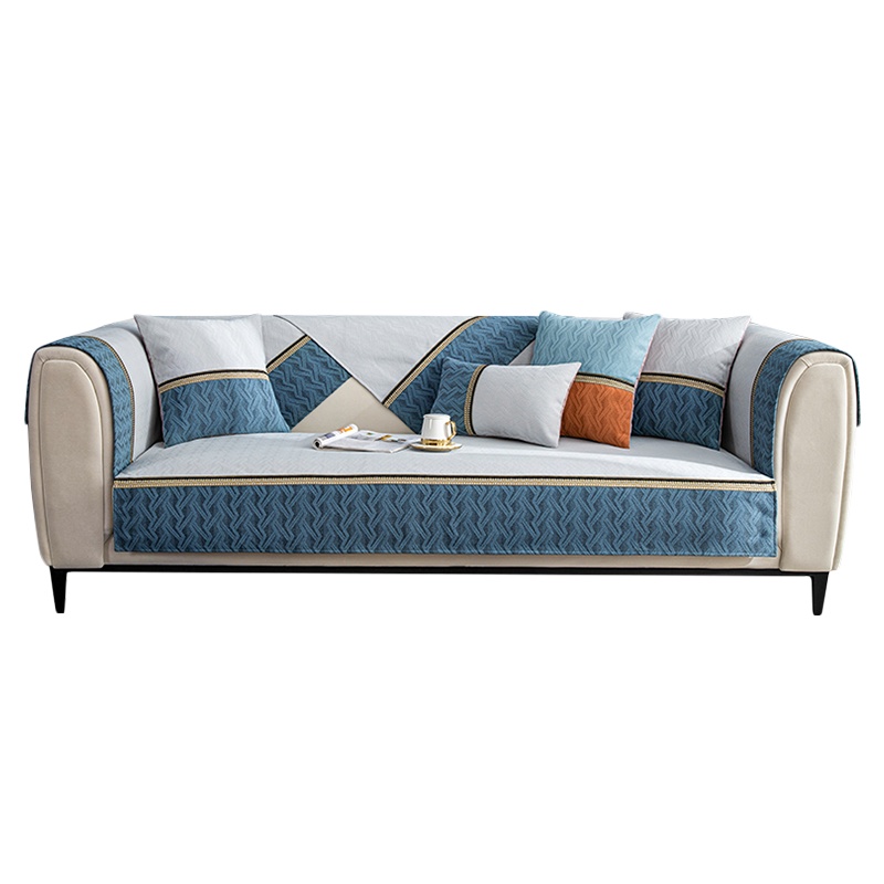 幸福派 四季沙发垫套装防滑沙发坐垫子123组合春夏季雪尼尔沙发垫布艺简约北欧风夏天沙发套罩巾贵妃定制全包支持定制飘窗垫