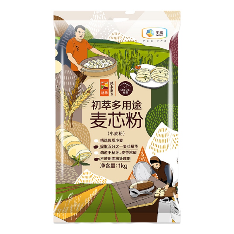 初萃多用途麦芯粉1KG