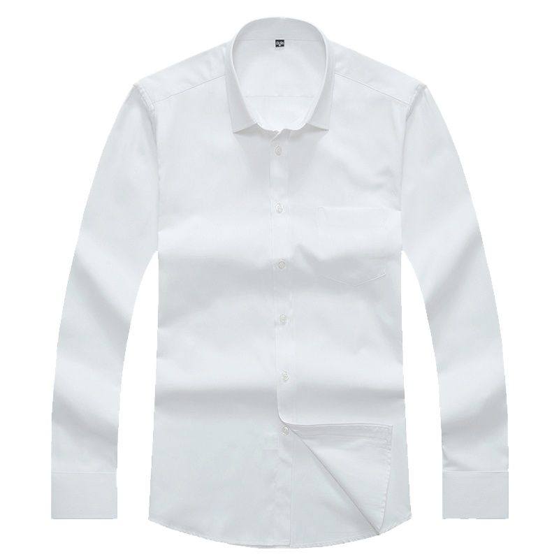 金盾(KIN DON)2021年秋冬新款男士衬衫经典商务休闲纯色竹纤维长袖衬衫男外套