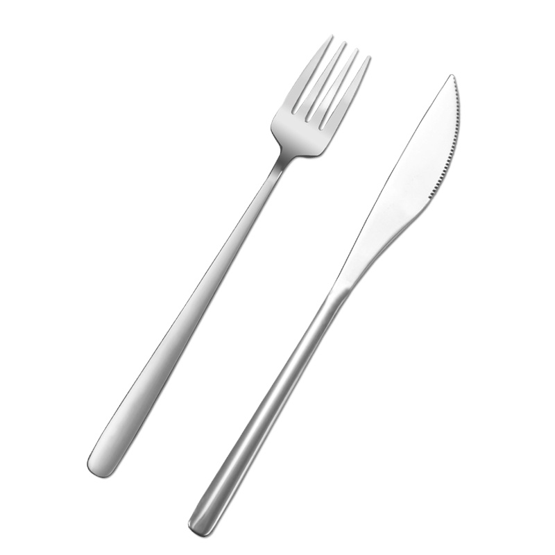 鸣順Mingshun牛排刀叉勺筷304不锈钢家用两件网红ins风西餐餐具套装