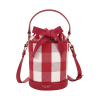 凯特·丝蓓 Kate Spade 女士织物/牛皮革picnic手提单肩斜挎包水桶包小号PXR00475