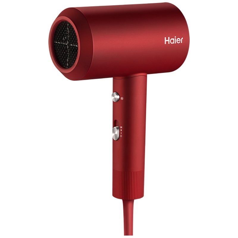 海尔(Haier)电吹风机HC51-2026朱雀红电吹风机家用负离子护发吹风机大功率低音吹风筒1800W大功率