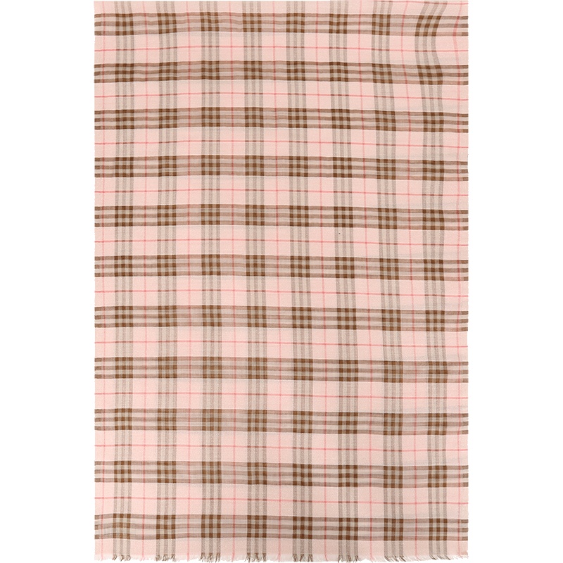 BURBERRY 博柏利 女款Vintage格纹羊毛/桑蚕丝丝巾围巾 40801101
