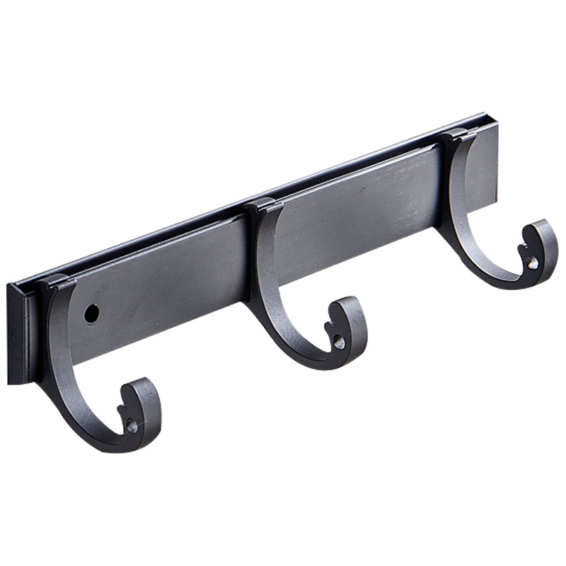 免打孔厨房置物架壁挂黑色排钩刀架锅盖架子丹乐(DANLE)收纳架厨房挂架