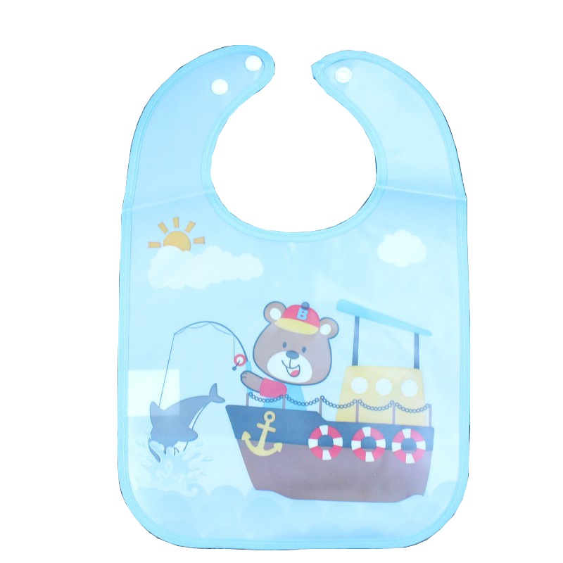 [2个装]宝宝吃饭围兜防水软塑料儿童围嘴婴儿食饭兜小孩喂饭婴幼儿口水兜