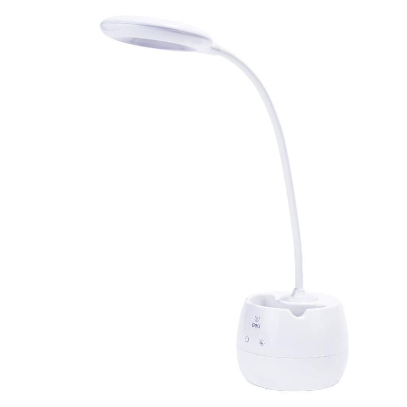 得力4326LED台灯护眼书桌大学生宿舍床头儿童卧室创意学习可充电