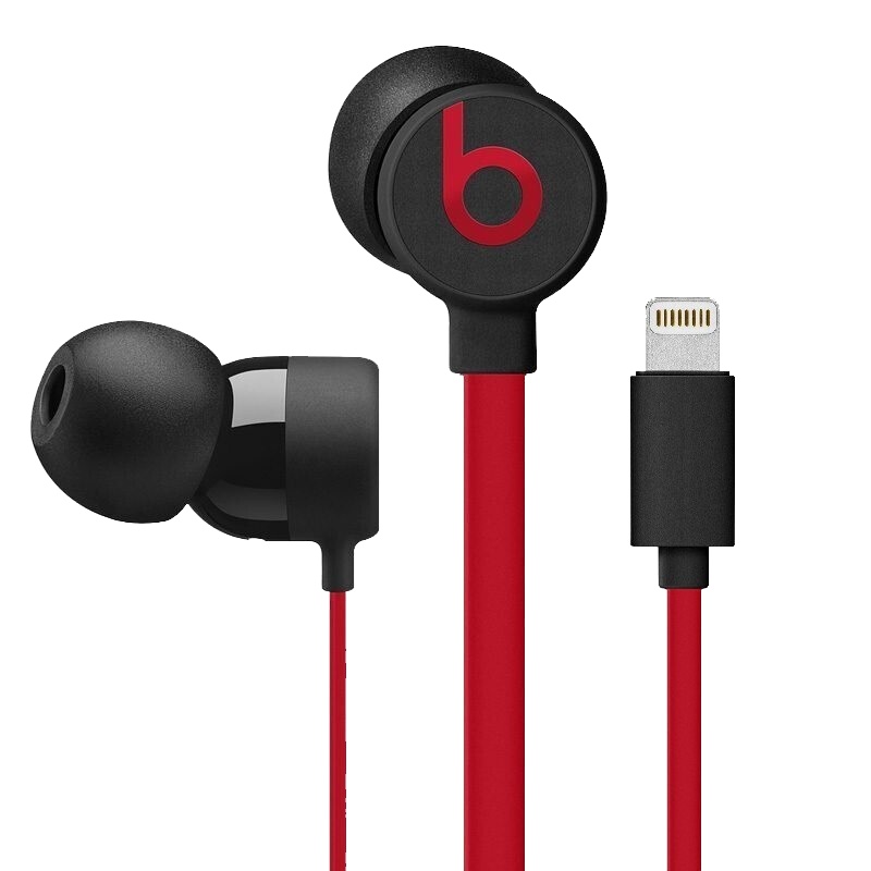 [二手99新]Beats urBeats3 入耳式耳机有线耳机 闪电接头-黑红-仅拆封