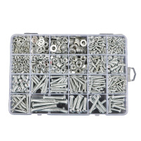 企购优品 十字盘头螺丝螺母螺帽蝶钉垫片修理盒24种23格