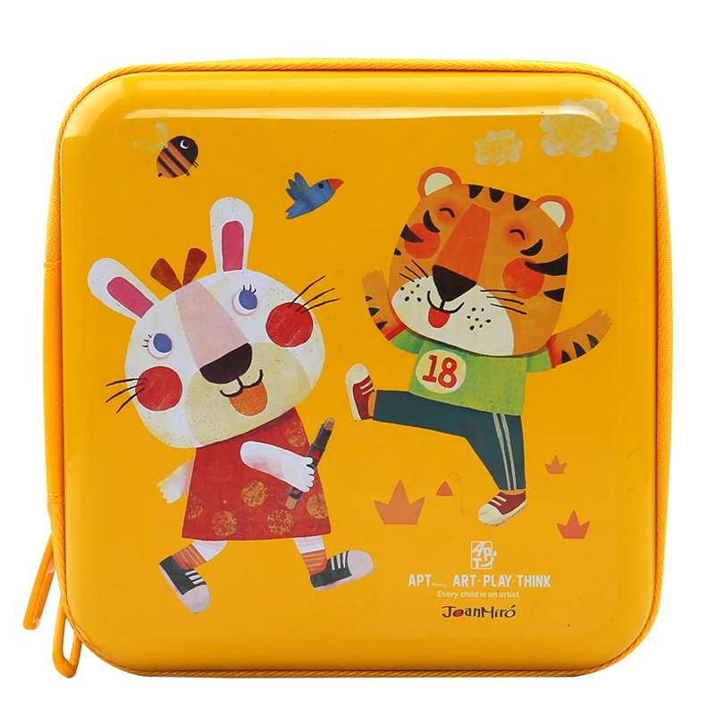 JoanMiro美乐 儿童蜡笔旋转画画笔无毒安全可水洗幼儿园丝滑涂鸦炫彩油画棒 铁盒装12色