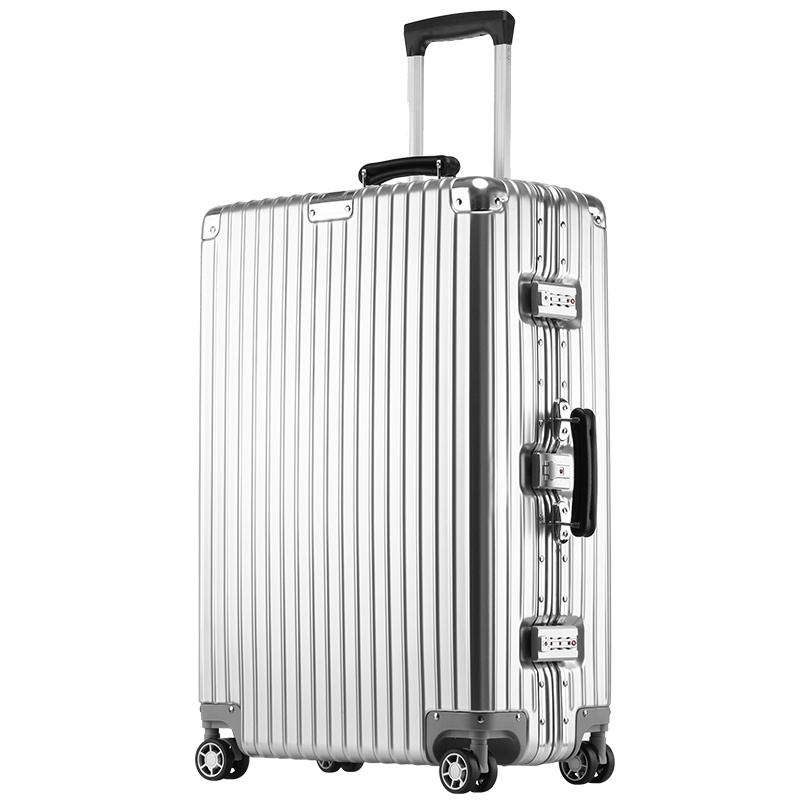 SGG铝框拉杆箱20寸登机箱万向轮ins网红行李箱女24寸复古旅行箱26寸学生密码箱韩版潮男皮箱28寸出国托运箱包硬箱子