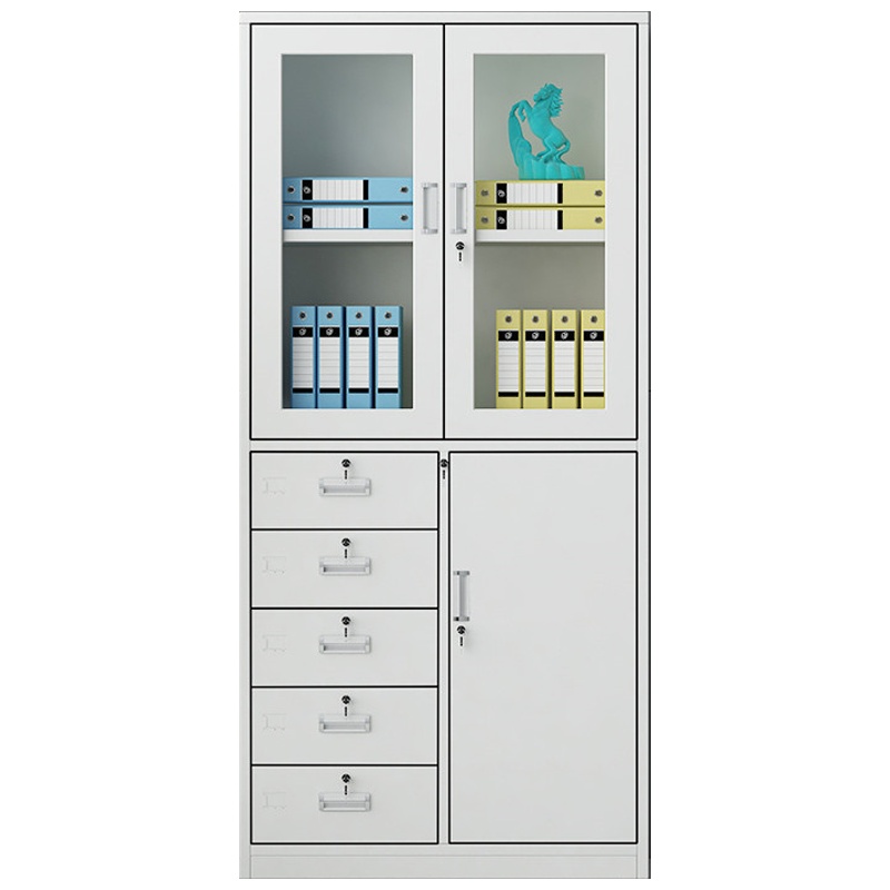 钜晟办公家具文件柜铁皮柜档案柜办公资料柜铁柜子偏五斗文件柜JSG54