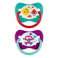 NIP时尚家庭印花安抚奶嘴(16-32个月)颜色随机