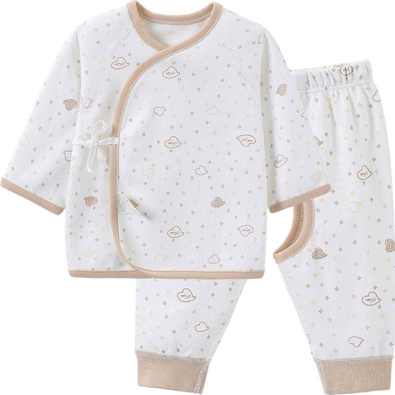 哈贝比（happyB） 童装婴儿套装新生儿衣服 套装 婴儿长袖套装春秋 纯棉和尚服绑带