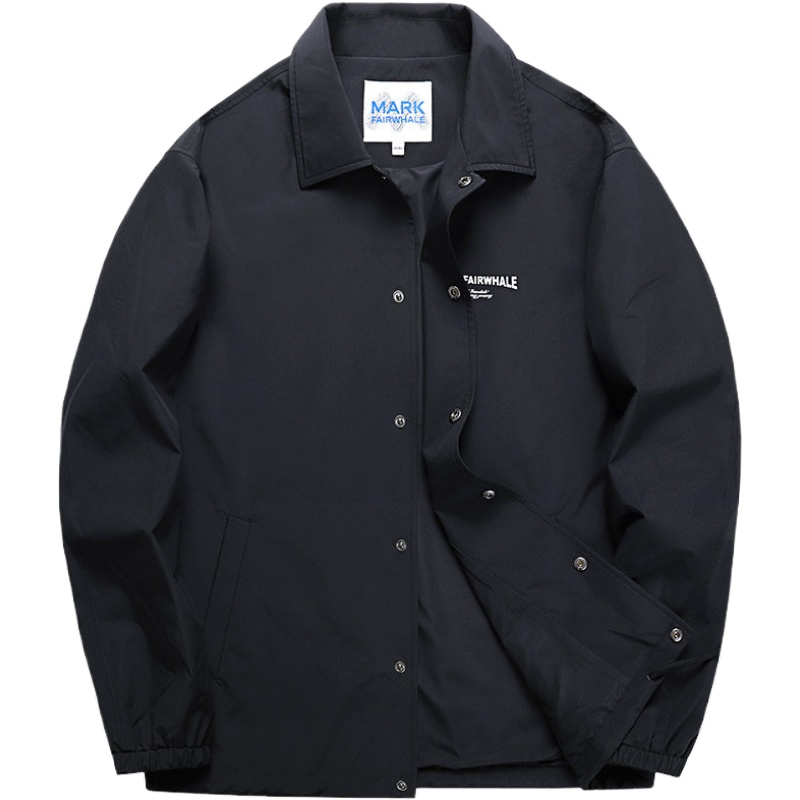 马克华菲外套男2020秋季新款刺绣休闲薄款休闲百搭翻领教练夹克潮