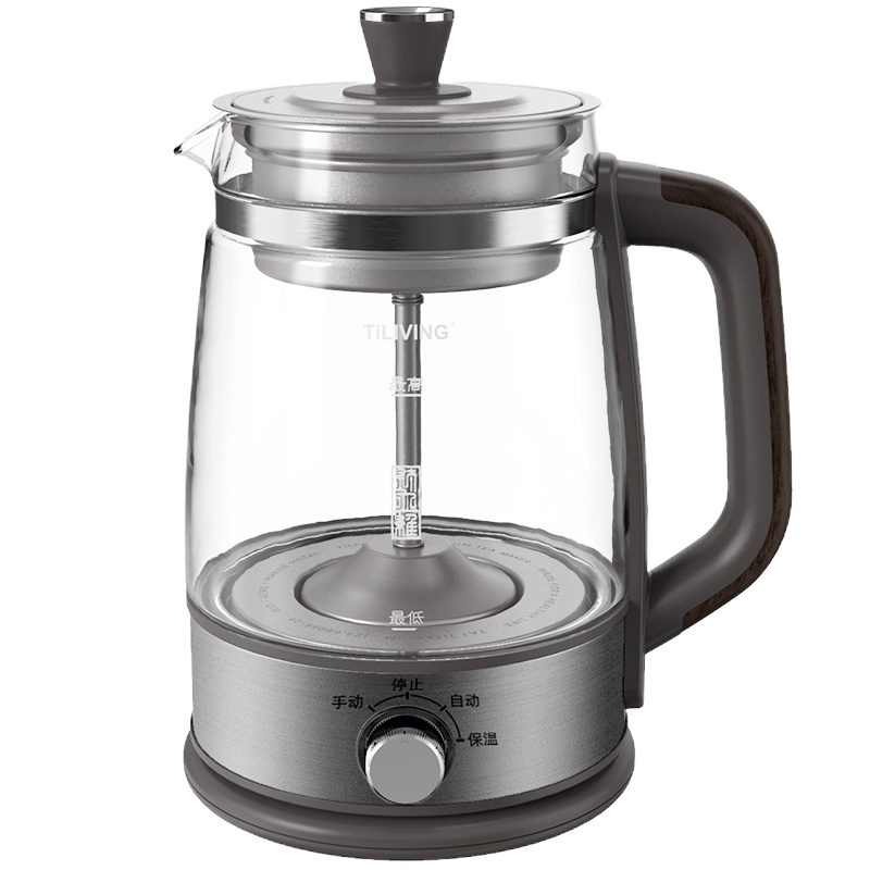 Tiliving钛立维钛养生壶家用多功能煮茶器花玻璃全自动办公室小型煮茶器黑茶普洱蒸煮茶器