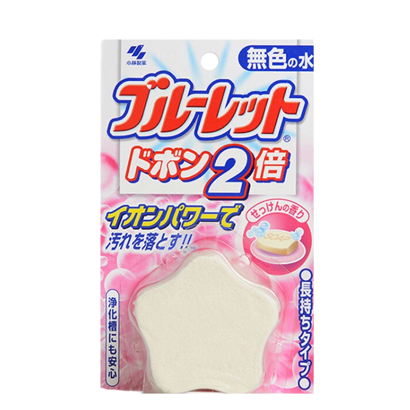 [日本直采]小林制药(KOBAYASHI) 卫生间清洁自动马桶洁厕块洁厕剂 粉色香皂味 0.12kg