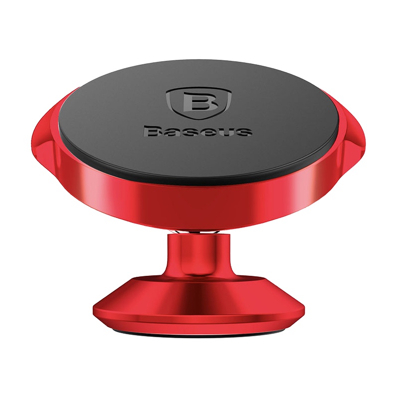 倍思（Baseus）车载支架车载手机架 汽车手机支架 立贴式磁吸 金属导航底座360度旋转调节 红色 SUER-B09
