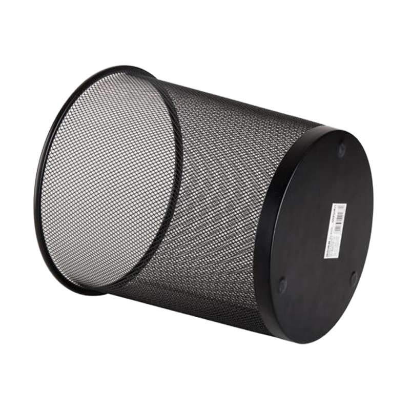 得力(deli)小号金属网状垃圾桶 办公家用圆纸篓 9188