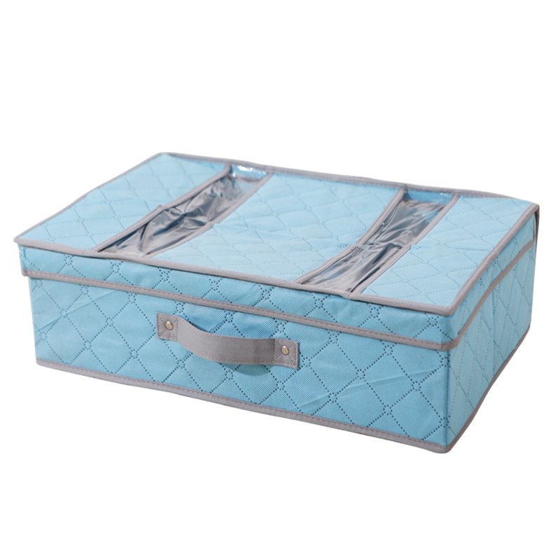 悠品居大号无纺布4格有盖鞋子收纳盒