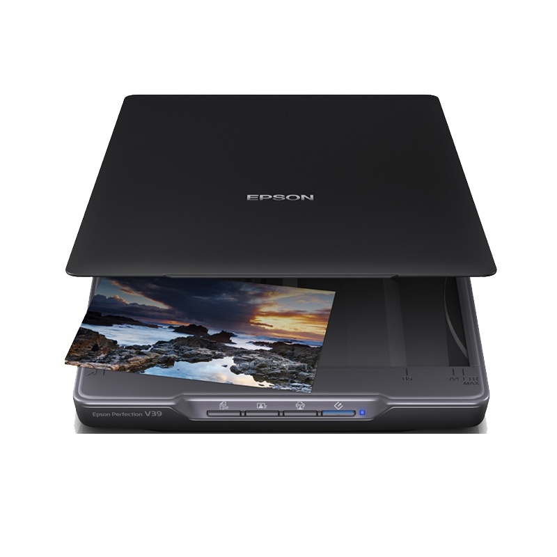 爱普生(EPSON)Perfection V39 超紧凑型照片与文档平板式扫描仪(黑色)