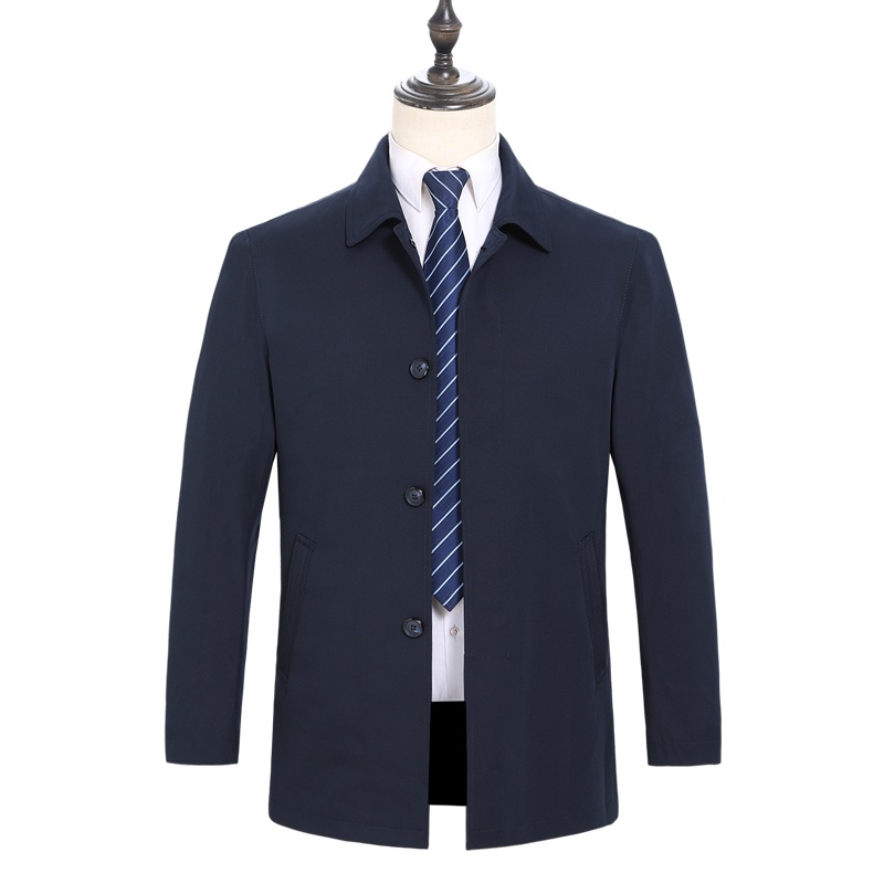 恒源祥男士夹克2020新款爸爸装外套茄克男士商务休闲翻领夹克