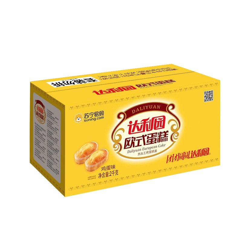 达利园 欧式蛋糕鸡蛋味2000g/箱 早餐面包糕点