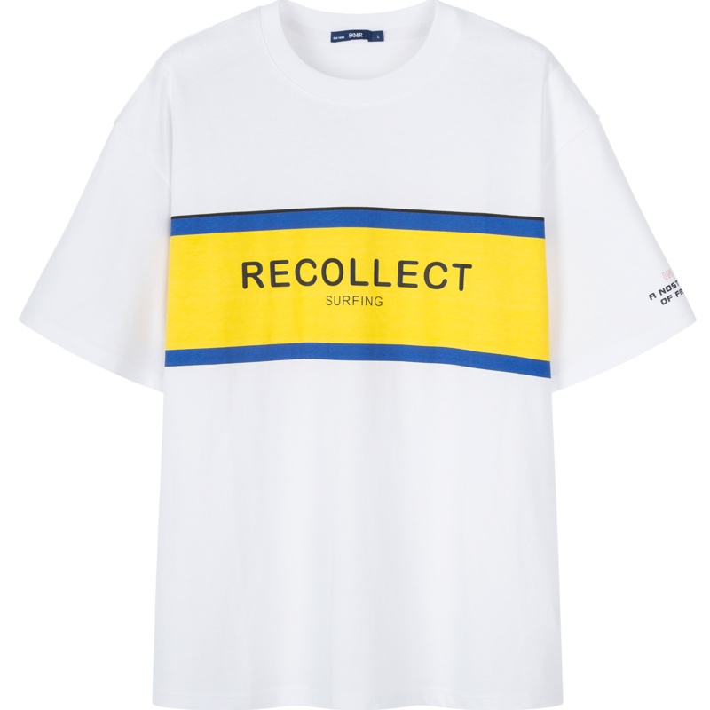 【满198减100预估价：42】森马夏季新款2020短袖T恤男圆领撞色胶印半袖韩版时尚潮流上衣