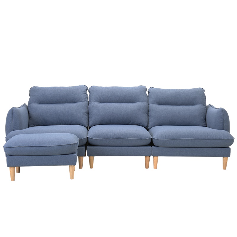 中源北欧风格布艺沙发小户型现代简约客厅家具三人位棉麻组合沙发