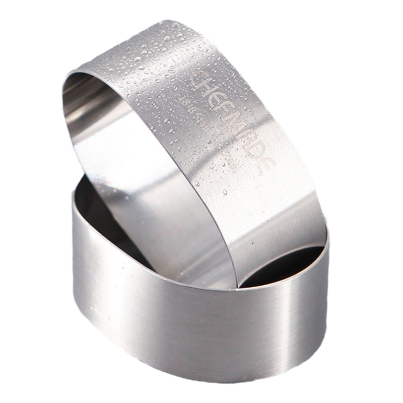 学厨 半熟芝士模烘焙模具乳酪蛋糕凤梨酥绿豆糕椭圆慕斯圈四件套 赠不粘油布围边WK9779